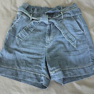 White house black market paperbag jean shorts